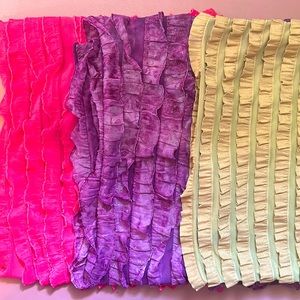 3 unworn Neck Rag fashion infinity scarves - 2 with metallic fibers, 1 without.